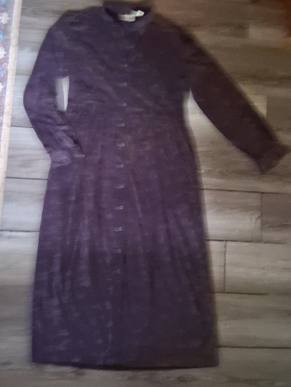 Vintage LL Bean Maxi Fine Wale Prairie Corduroy Dress. Size 8